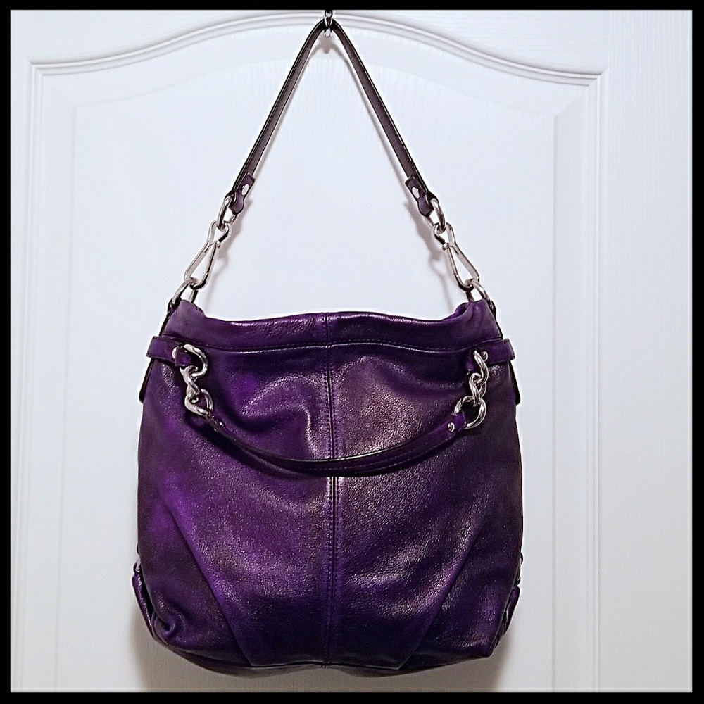Custom dyed Coach Brooke Hobo Purple